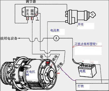 發電機電瓶接線圖解